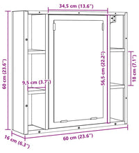 Bad-Spiegelschrank Artisan-Eiche 60x16x60cm Holzwerkstoff