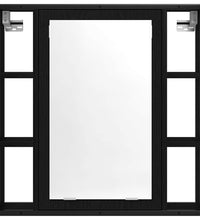 Bad-Spiegelschrank Schwarz Eiche-Optik 60x16x60cm Holzwerkstoff