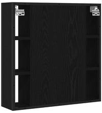 Bad-Spiegelschrank Schwarz Eiche-Optik 60x16x60cm Holzwerkstoff