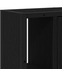 Bad-Spiegelschrank Schwarz Eiche-Optik 60x16x60cm Holzwerkstoff
