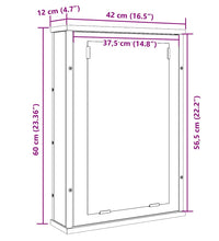 Bad-Spiegelschrank Altholz-Optik 42x12x60 cm Holzwerkstoff