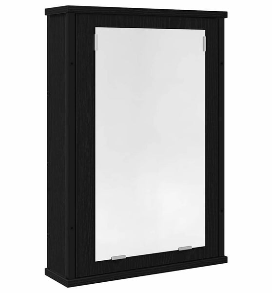 Bad-Spiegelschrank Schwarz Eiche-Optik 42x12x60cm Holzwerkstoff