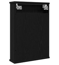 Bad-Spiegelschrank Schwarz Eiche-Optik 42x12x60cm Holzwerkstoff