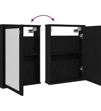 Bad-Spiegelschrank Schwarz Eiche-Optik 42x12x60cm Holzwerkstoff