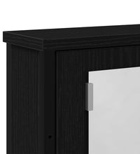 Bad-Spiegelschrank Schwarz Eiche-Optik 42x12x60cm Holzwerkstoff