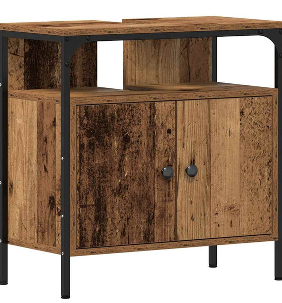 Waschbeckenunterschrank Altholz-Optik 60x30x60 cm Holzwerkstoff