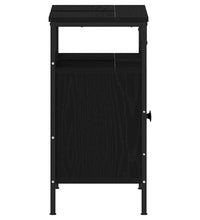 Waschbeckenunterschrank Schwarz Eichen-Optik 60x30x60 cm
