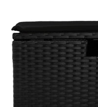 4-tlg. Garten-Sofagarnitur mit Kissen Schwarz Poly Rattan