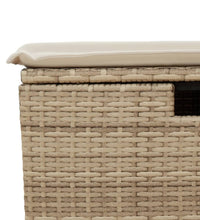 5-tlg. Garten-Sofagarnitur mit Kissen Beige Poly Rattan