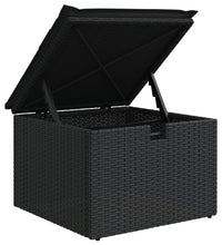 6-tlg. Garten-Sofagarnitur mit Kissen Schwarz Poly Rattan