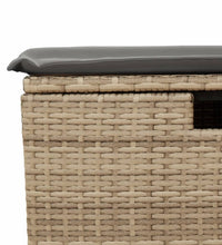 6-tlg. Garten-Sofagarnitur mit Kissen Beige Poly Rattan