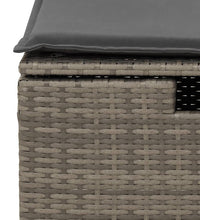 6-tlg. Garten-Sofagarnitur mit Kissen Grau Poly Rattan