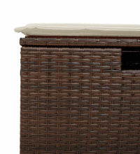 7-tlg. Garten-Sofagarnitur mit Kissen Braun Poly Rattan