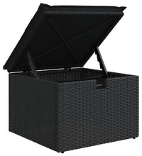 8-tlg. Garten-Sofagarnitur mit Kissen Schwarz Poly Rattan