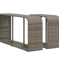 10-tlg. Garten-Sofagarnitur mit Kissen Grau Poly Rattan