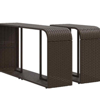 10-tlg. Garten-Sofagarnitur mit Kissen Braun Poly Rattan