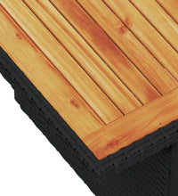 10-tlg. Garten-Sofagarnitur mit Kissen Schwarz Poly Rattan