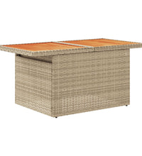 10-tlg. Garten-Sofagarnitur mit Kissen Beige Poly Rattan