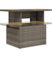 10-tlg. Garten-Sofagarnitur mit Kissen Grau Poly Rattan
