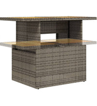 10-tlg. Garten-Sofagarnitur mit Kissen Grau Poly Rattan