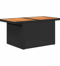10-tlg. Garten-Sofagarnitur mit Kissen Schwarz Poly Rattan