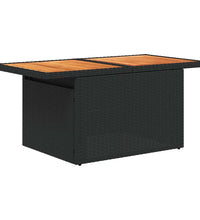 10-tlg. Garten-Sofagarnitur mit Kissen Schwarz Poly Rattan