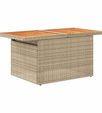 7-tlg. Garten-Sofagarnitur mit Kissen Beige Poly Rattan Akazie