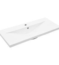 Waschbeckenunterschrank mit Einbaubecken Altholz-Optik