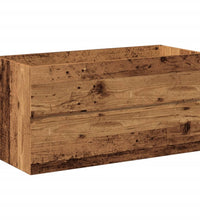 Waschbeckenunterschrank mit Einbaubecken Altholz-Optik