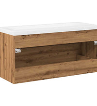 Waschbeckenunterschrank mit Einbaubecken Artisan-Eiche