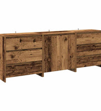 3-tlg. Sideboard Altholz-Optik Holzwerkstoff