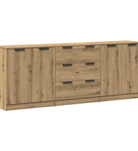 Sideboards 3 Stk. Artisan-Eiche 60x30x70 cm Holzwerkstoff