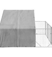 Outdoor-Hundezwinger mit Auslauf 3x3x1,9 m Verzinkter Stahl