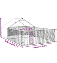 Outdoor-Hundezwinger mit Auslauf 6x3x1,9 m Verzinkter Stahl