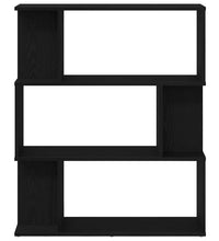 Bücherregal Schwarz Eichen-Optik 80x24x96 cm Holzwerkstoff
