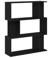 Bücherregal Schwarz Eichen-Optik 80x24x96 cm Holzwerkstoff