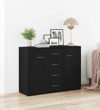 Sideboard Schwarz Eichen-Optik 88x30x64 cm Holzwerkstoff