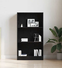 Bücherregal Schwarz Eichen-Optik 60x24x109 cm Holzwerkstoff