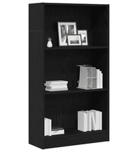 Bücherregal Schwarz Eichen-Optik 60x24x109 cm Holzwerkstoff