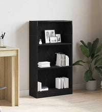 Bücherregal Schwarz Eichen-Optik 60x24x109 cm Holzwerkstoff