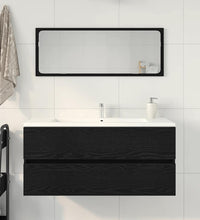 Waschbeckenunterschrank Schwarz Eichen-Optik 100x38,5x45 cm
