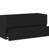 Waschbeckenunterschrank Schwarz Eichen-Optik 100x38,5x45 cm