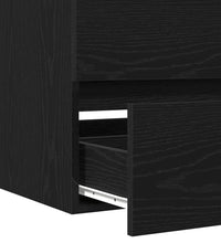 Waschbeckenunterschrank Schwarz Eichen-Optik 100x38,5x45 cm