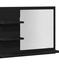 Badspiegel Schwarz Eichen-Optik 60x10,5x45 cm Holzwerkstoff