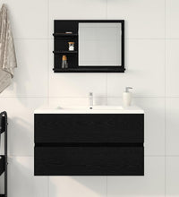 Badspiegel Schwarz Eichen-Optik 60x10,5x45 cm Holzwerkstoff