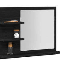 Badspiegel Schwarz Eichen-Optik 60x10,5x45 cm Holzwerkstoff