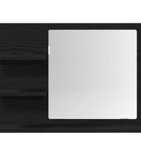 Badspiegel Schwarz Eichen-Optik 60x10,5x45 cm Holzwerkstoff