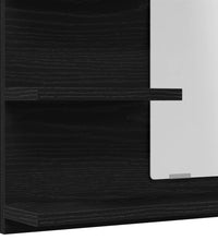 Badspiegel Schwarz Eichen-Optik 60x10,5x45 cm Holzwerkstoff