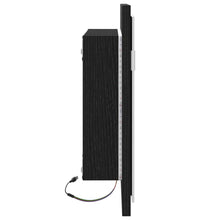 Badspiegel mit LED-Leuchten Schwarz Eichen-Optik 60x8,5x37 cm
