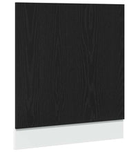 Geschirrspülerblende Schwarz Eichen-Optik 60x1,5x67 cm